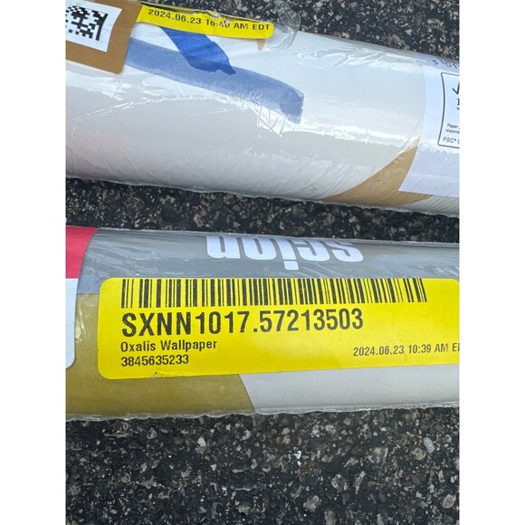 NEW Scion Oxalis Zanzibar Wallpaper Papaya/Honey Lot of 2 Rolls 11 Yards each - Picture 9 of 15